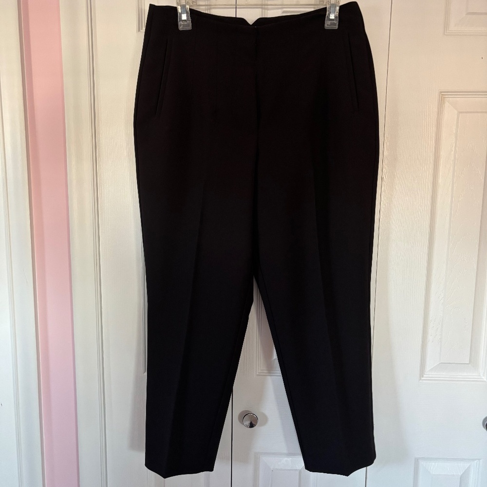 Nine West Black Tapered Leg Dress Pants size 10 Short